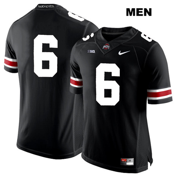 Ohio State Buckeyes Men's Kory Curtis #6 White Number Black Authentic Nike No Name College NCAA Stitched Football Jersey DE19I67RC